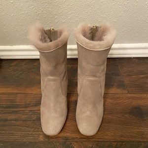 Jimmy Choo Suede and Mouton fur Ankle Boots